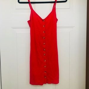 Free People Beach button down coral dress size S
